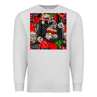 Dove Grey ladybug gnomes seamless pattern Premium Sweatshirt - BundleAndBundleShop