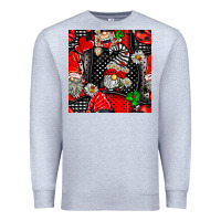 Heather Grey ladybug gnomes seamless pattern Premium Sweatshirt - BundleAndBundleShop
