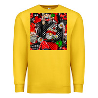 Lemon ladybug gnomes seamless pattern Premium Sweatshirt - BundleAndBundleShop
