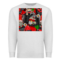 Oatmeal Heather ladybug gnomes seamless pattern Premium Sweatshirt - BundleAndBundleShop