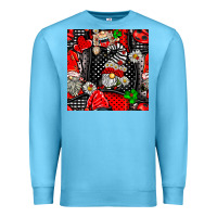Ocean Blue ladybug gnomes seamless pattern Premium Sweatshirt - BundleAndBundleShop