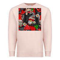 Pale Pink ladybug gnomes seamless pattern Premium Sweatshirt - BundleAndBundleShop