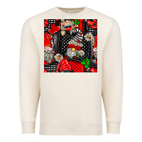 Sandshell ladybug gnomes seamless pattern Premium Sweatshirt - BundleAndBundleShop