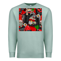 Seafoam ladybug gnomes seamless pattern Premium Sweatshirt - BundleAndBundleShop