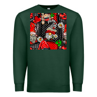 Sports Green ladybug gnomes seamless pattern Premium Sweatshirt - BundleAndBundleShop