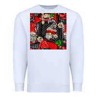 White ladybug gnomes seamless pattern Premium Sweatshirt - BundleAndBundleShop