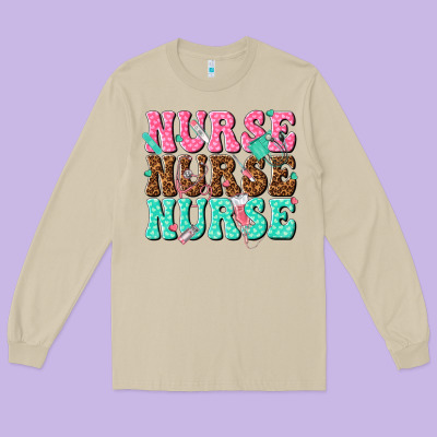 Nurse Nurse Nurse Long Sleeve Tee Designed By Texasbilliewilder
