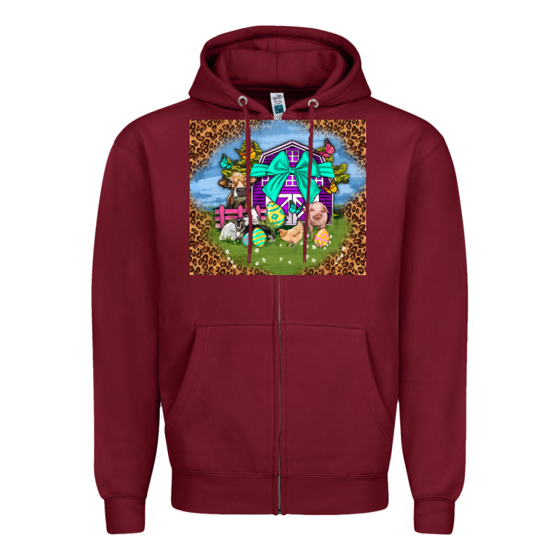 Farm Animal Easter Tumbler Easter Day Zipper Hoodie by Neo Western | Teevron
