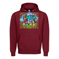 Burgundy Farm animal easter tumbler Easter Day Zipper Hoodie - Neo Western