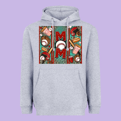 Baseball Mom Heavyweight Hoodie Designed By Jasminsmagicworld