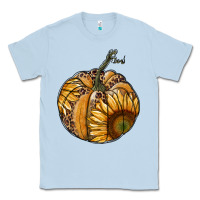Dusty Blue sunflower pumpkin Classic Tee - RanaPortraitStore
