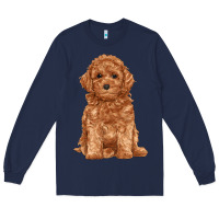 Navy toy poodle Long Sleeve Tee - RanaPortraitStore