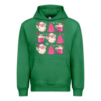 Emerald retro doodle pink christmas Urban Hoodie - MaliasSmallBusiness