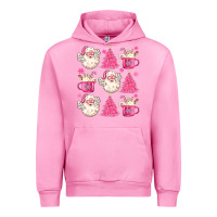 Fuchsia Pink retro doodle pink christmas Urban Hoodie - MaliasSmallBusiness