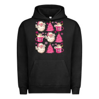 Pigment Black retro doodle pink christmas Urban Hoodie - MaliasSmallBusiness