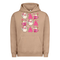 Pigment Burro retro doodle pink christmas Urban Hoodie - MaliasSmallBusiness
