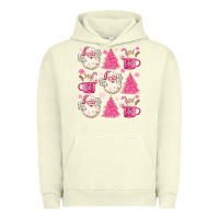 Pigment Pistachio retro doodle pink christmas Urban Hoodie - MaliasSmallBusiness