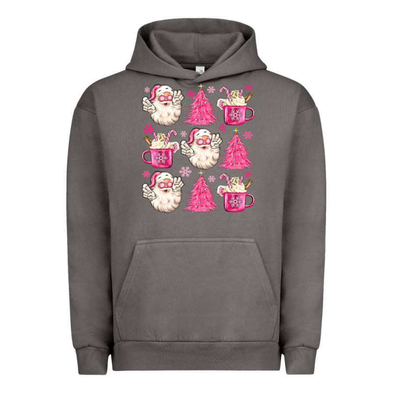 Retro Doodle Pink Christmas Urban Hoodie by MaliasSmallBusiness | Teevron