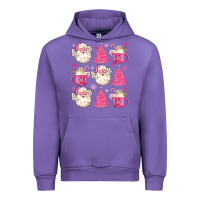 Tulip retro doodle pink christmas Urban Hoodie - MaliasSmallBusiness