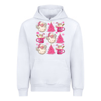 White retro doodle pink christmas Urban Hoodie - MaliasSmallBusiness