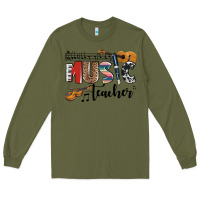 Army Green music teacher Long Sleeve Tee - AdoDesignShop