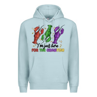 Blue Mist i'm just here for the crawfish Premium Hoodie - MaliasSmallBusiness