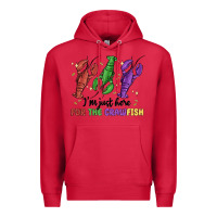 Cardinal i'm just here for the crawfish Premium Hoodie - MaliasSmallBusiness