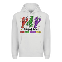 Dove Grey i'm just here for the crawfish Premium Hoodie - MaliasSmallBusiness