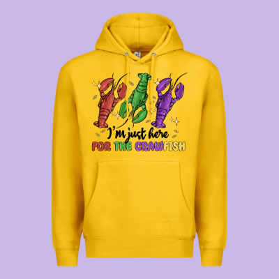 I'm Just Here For The Crawfish Premium Hoodie Designed By Maliassmallbusiness