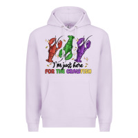 Lilac i'm just here for the crawfish Premium Hoodie - MaliasSmallBusiness