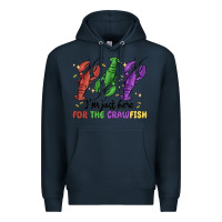 Navy i'm just here for the crawfish Premium Hoodie - MaliasSmallBusiness