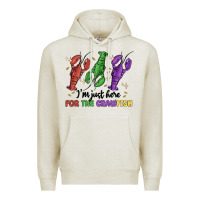 Oatmeal Heather i'm just here for the crawfish Premium Hoodie - MaliasSmallBusiness