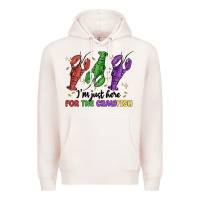 Pale Pink i'm just here for the crawfish Premium Hoodie - MaliasSmallBusiness