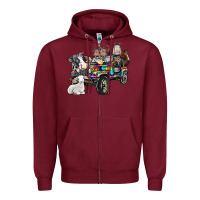 Burgundy farm life Zipper Hoodie - SublimationCraftShop