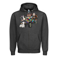 Charcoal Heather farm life Zipper Hoodie - SublimationCraftShop