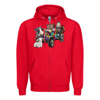 Red farm life Zipper Hoodie - SublimationCraftShop