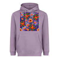 Lavender pumpkin flower halloween seamless pattern Heavyweight Hoodie - BundleAndBundleShop