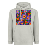Pumpkin Flower Halloween Seamless Pattern Heavyweight Hoodie | Teevron