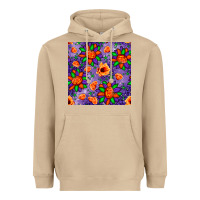 Mushroom pumpkin flower halloween seamless pattern Heavyweight Hoodie - BundleAndBundleShop