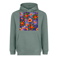 Sage pumpkin flower halloween seamless pattern Heavyweight Hoodie - BundleAndBundleShop