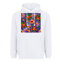 White pumpkin flower halloween seamless pattern Heavyweight Hoodie - BundleAndBundleShop