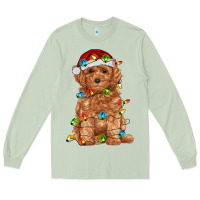 Matcha toy poodle with christmas lights Long Sleeve Tee - RanaPortraitStore