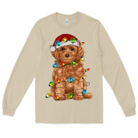 Mushroom toy poodle with christmas lights Long Sleeve Tee - RanaPortraitStore
