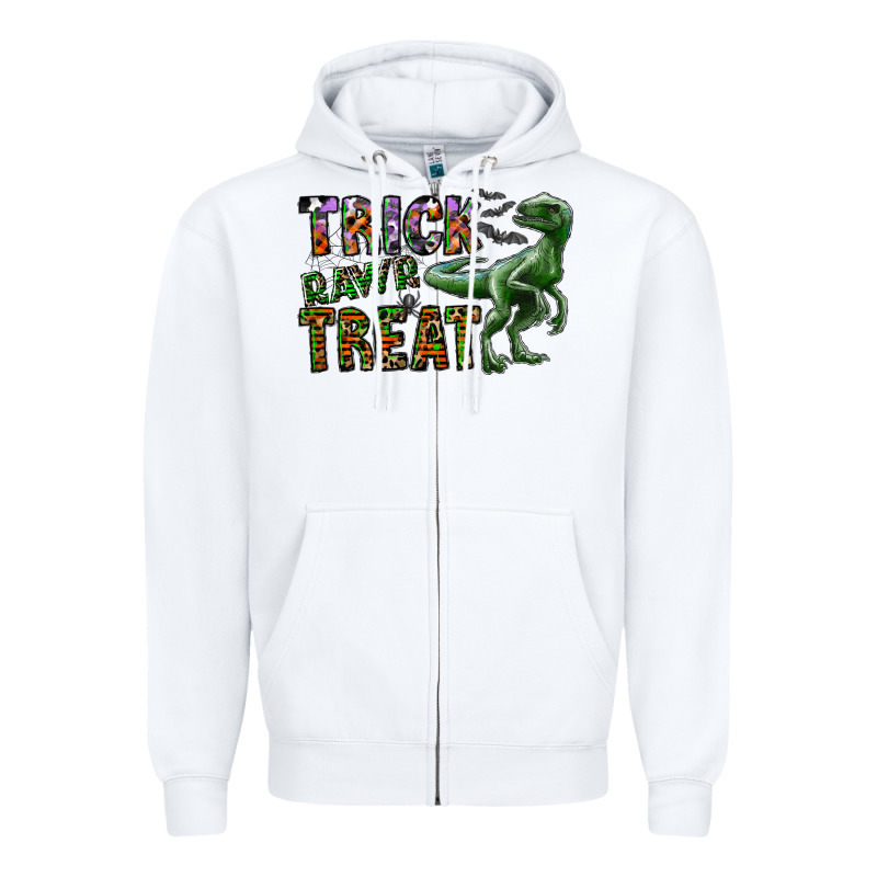 Trick Rawr Treat Zipper Hoodie by CowhideDigitalArt | Teevron