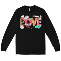 Black nurse love Long Sleeve Tee - texasbilliewilder