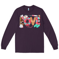 Plum nurse love Long Sleeve Tee - texasbilliewilder