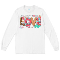 White nurse love Long Sleeve Tee - texasbilliewilder