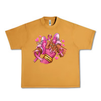 Peanut Butter Breast Cancer afro girl sneakers Urban Heavy Tee - RanaPortraitStore