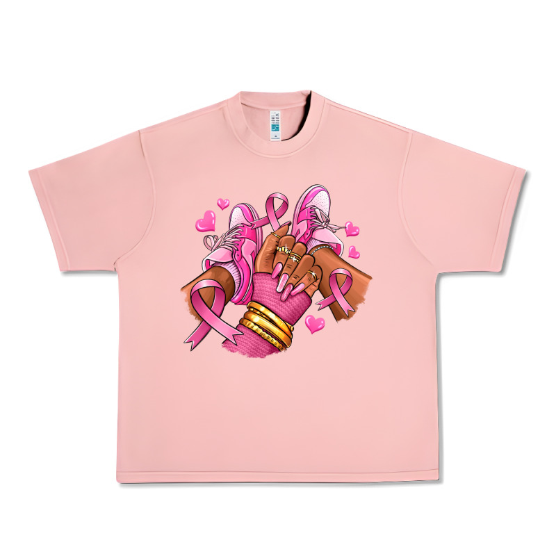 Breast Cancer Afro Girl Sneakers Urban Heavy Tee by RanaPortraitStore | Teevron