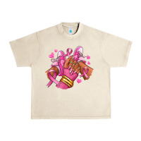 Sandshell Breast Cancer afro girl sneakers Urban Heavy Tee - RanaPortraitStore